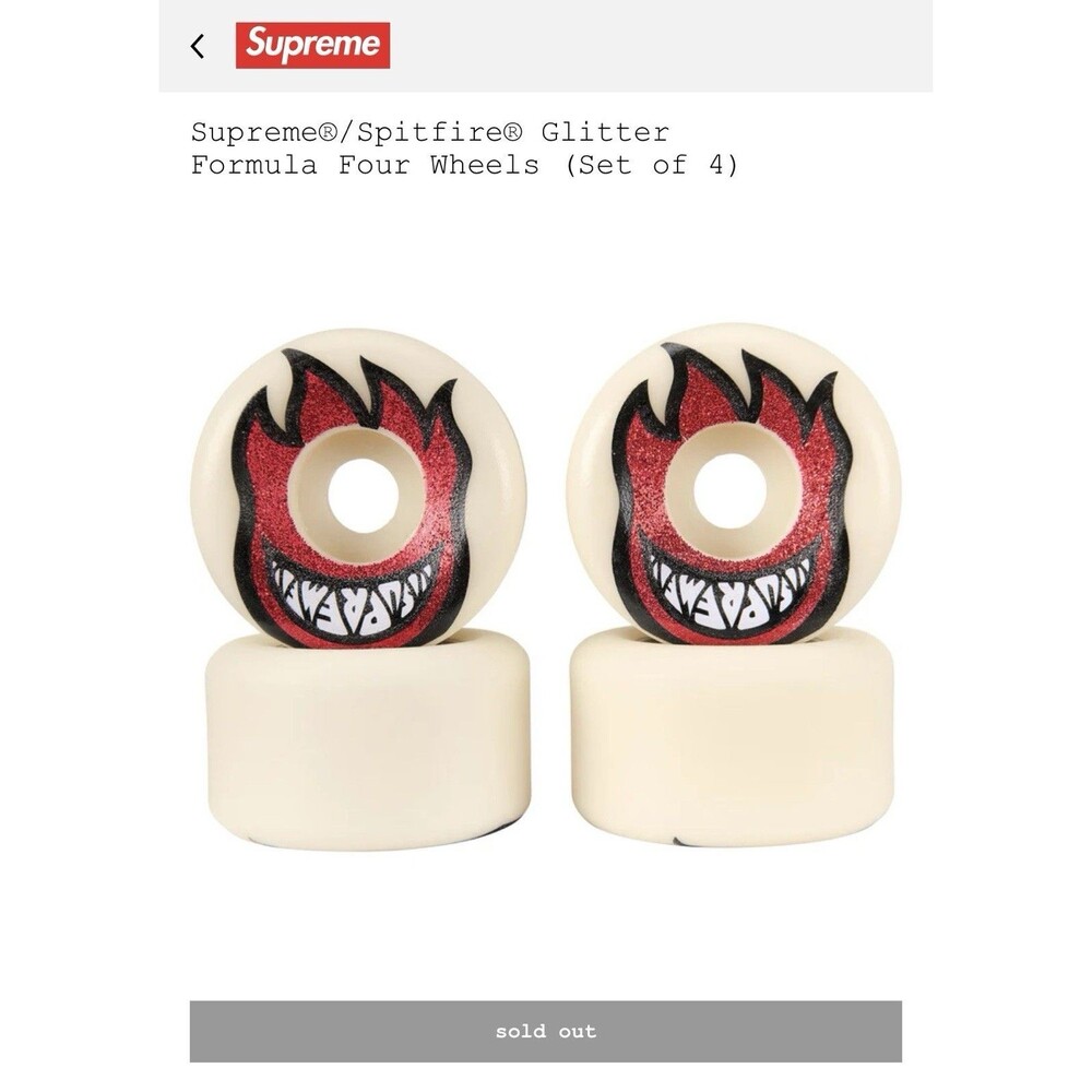 Supreme Spitfire Glitter Formula Four Wheels (Set of 4)